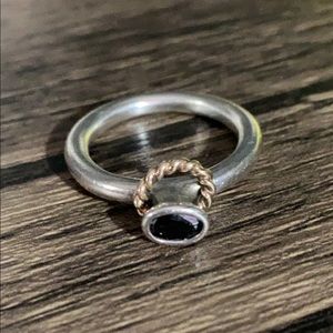 PANDORA two tone ring 190830CZK